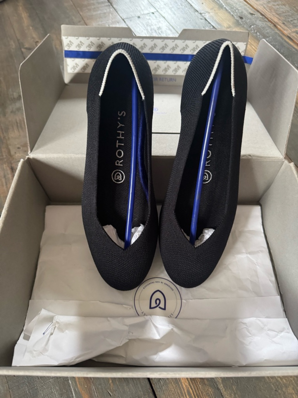 Rothy's Black Knit Slip-On Ballet Flats